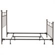 Pemberly Row Queen-Size Decorative Metal Bed in Dark Hammered Bronze