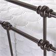 Pemberly Row Queen-Size Decorative Metal Bed in Dark Hammered Bronze