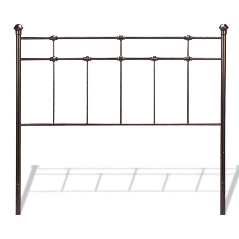 Pemberly Row Twin Sized Decorative Metal Headboard in Dark Bronze