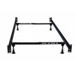 Pemberly Row Twin/Full-Size Metal Headboard & Footboard Bed Frame in Black