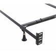 Pemberly Row Twin/Full-Size Metal Headboard & Footboard Bed Frame in Black
