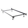 Pemberly Row Twin/Full-Size Metal Headboard & Footboard Bed Frame in Black