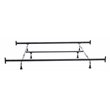 Pemberly Row Queen/King-Size Metal Headboard & Footboard Bed Frame in Black