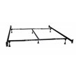 Pemberly Row Queen/King-Size Metal Headboard & Footboard Bed Frame in Black