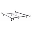 Pemberly Row Queen/King-Size Metal Headboard & Footboard Bed Frame in Black