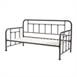 Pemberly Row Twin Size Daybed with Mattress Ready Slats in Black