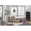 Pemberly Row Twin Size Daybed with Mattress Ready Slats in Black