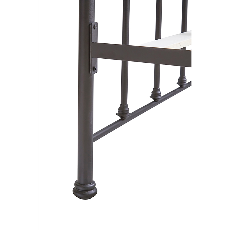 Pemberly Row Twin Size Daybed with Mattress Ready Slats in Black