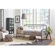 Pemberly Row Twin Size Daybed with Mattress Ready Slats in Black