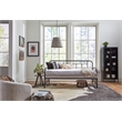 Pemberly Row Twin Size Daybed with Mattress Ready Slats in Black