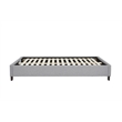 Pemberly Row Full Upholstered Platform Bed with Wooden Slats in Gray