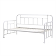 Pemberly Row Twin Size Daybed with Mattress Ready Slats in White
