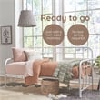 Pemberly Row Twin Size Daybed with Mattress Ready Slats in White