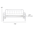 Pemberly Row Twin Size Daybed with Mattress Ready Slats in White