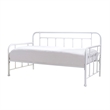 Pemberly Row Twin Size Daybed with Mattress Ready Slats in White