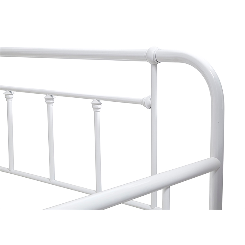Pemberly Row Twin Size Daybed with Mattress Ready Slats in White
