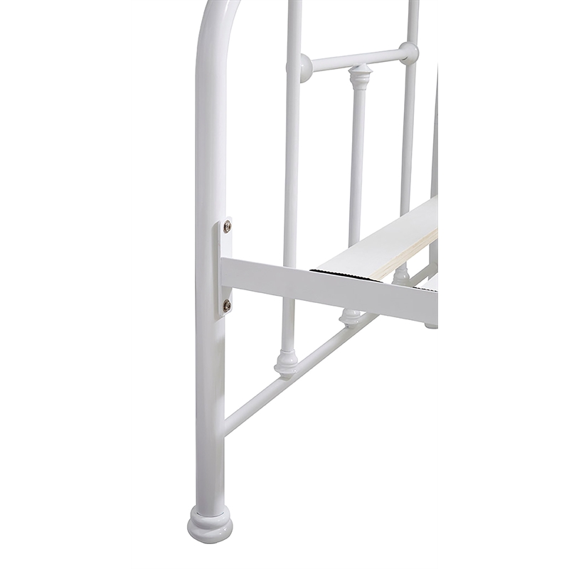 Pemberly Row Twin Size Daybed with Mattress Ready Slats in White
