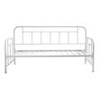 Pemberly Row Twin Size Daybed with Mattress Ready Slats in White