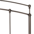 Pemberly Row King Size Metal Headboard in Rich Black Walnut Finish