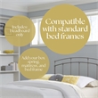 Pemberly Row King Size Metal Headboard in Rich Black Walnut Finish