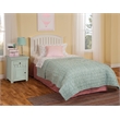 Pemberly Row Twin Size Curved Solid Hardwood Headboard in White