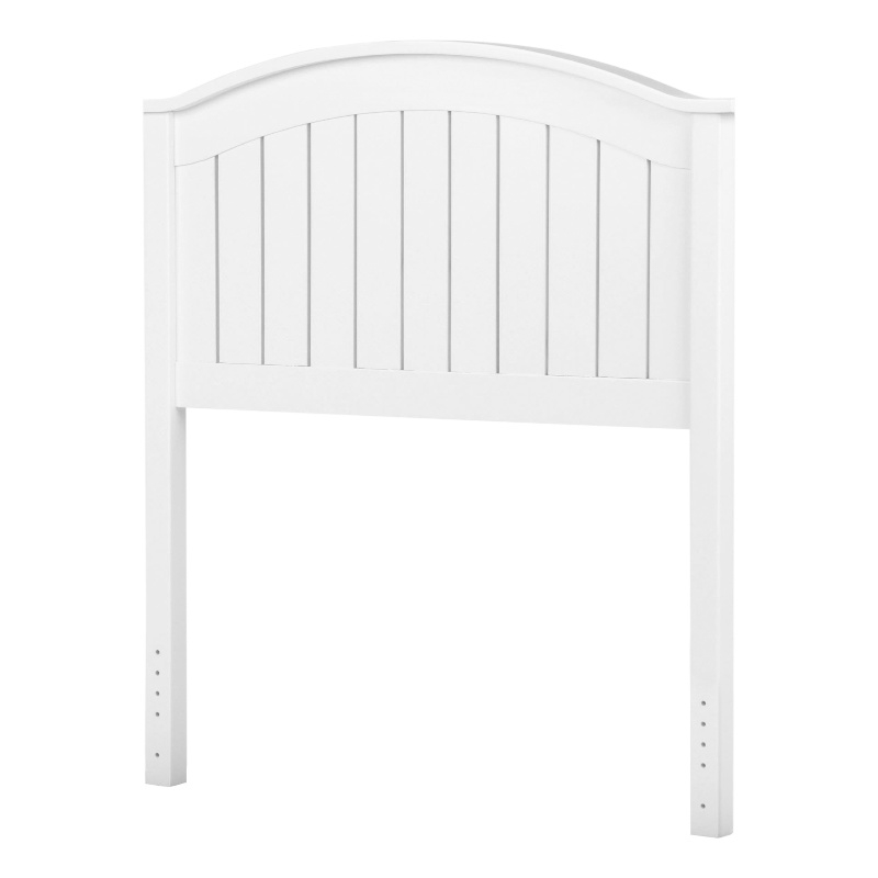 Pemberly Row Twin Size Curved Solid Hardwood Headboard in White