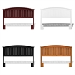 Pemberly Row Full/Queen Size Curved Solid Hardwood Headboard in White