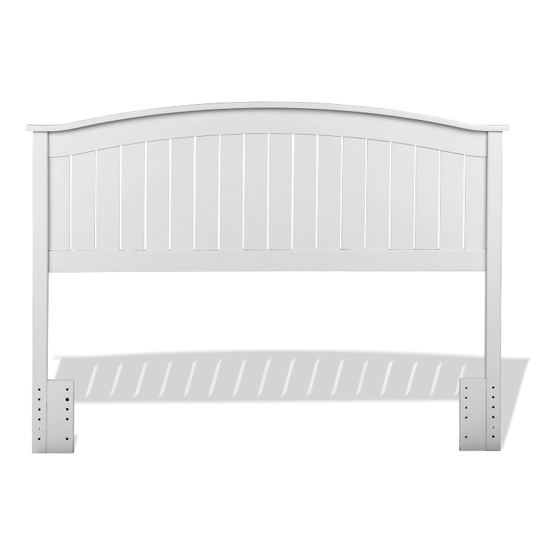 Pemberly Row Full/Queen Size Curved Solid Hardwood Headboard in White