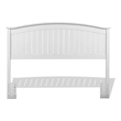 Pemberly Row Full/Queen Size Curved Solid Hardwood Headboard in White