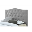 Pemberly Row King Size Tufted Upholstered Fabric Headboard in Gray