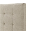 Pemberly Row Full/Queen Tufted Upholstered Fabric Headboard in Beige