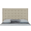 Pemberly Row Full/Queen Tufted Upholstered Fabric Headboard in Beige
