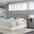 Pemberly Row Queen Size Metal Headboard in Rich Black Walnut Finish