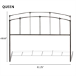 Pemberly Row Queen Size Metal Headboard in Rich Black Walnut Finish