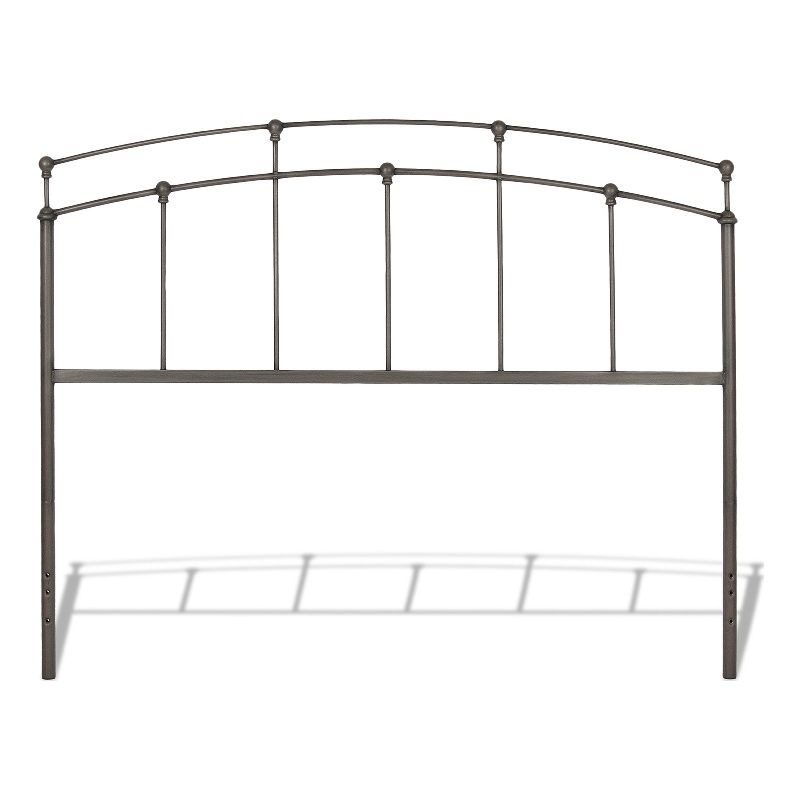 Pemberly Row Queen Size Metal Headboard in Rich Black Walnut Finish