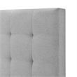 Pemberly Row Full/Queen Tufted Upholstered Fabric Headboard in Gray