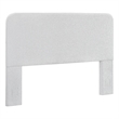 Pemberly Row King Size Upholstered Headboard in White Boucle Fabric