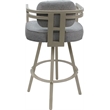 Pemberly Row Beige Swivel Counter Stool 26