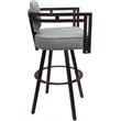 Pemberly Row Brown Swivel Counter Stool 26