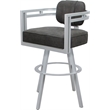 Pemberly Row White Swivel Extra Tall Stool 34