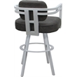Pemberly Row White Swivel Counter Stool 26