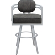 Pemberly Row White Swivel Counter Stool 26