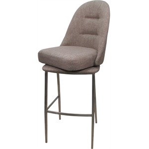 Pemberly Row Swivel Return Extra Tall Stool 34&quot Seat in Basin Beige Fabric
