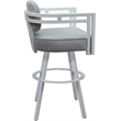 Pemberly Row White Swivel Bar Stool 30