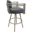 Pemberly Row Beige Swivel Extra Tall Stool 34