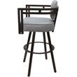 Pemberly Row Brown Swivel Bar Stool 30