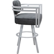 Pemberly Row White Swivel Extra Tall Stool 34