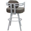 Pemberly Row White Swivel Counter Stool 26