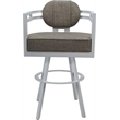 Pemberly Row White Swivel Counter Stool 26