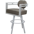 Pemberly Row White Swivel Counter Stool 26